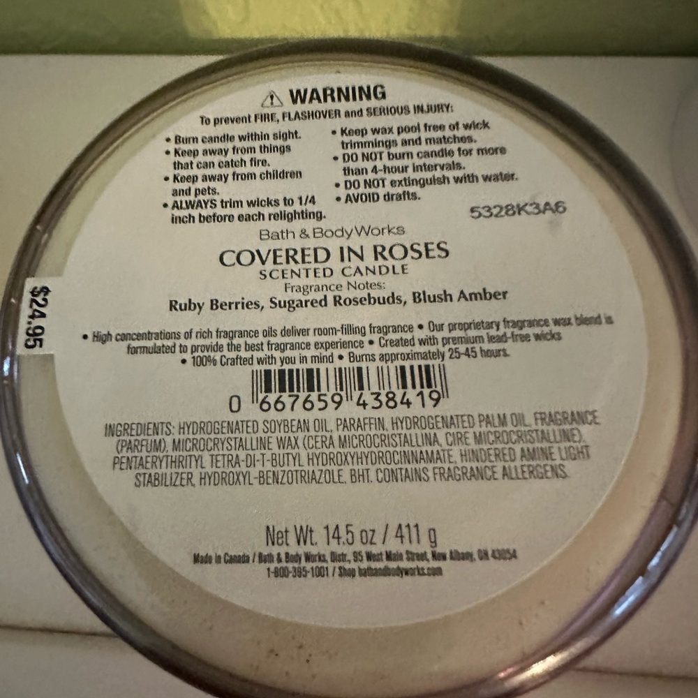 Bath & Body Works Covered in Roses Candles- Red and Pink - Picture 5 of 5